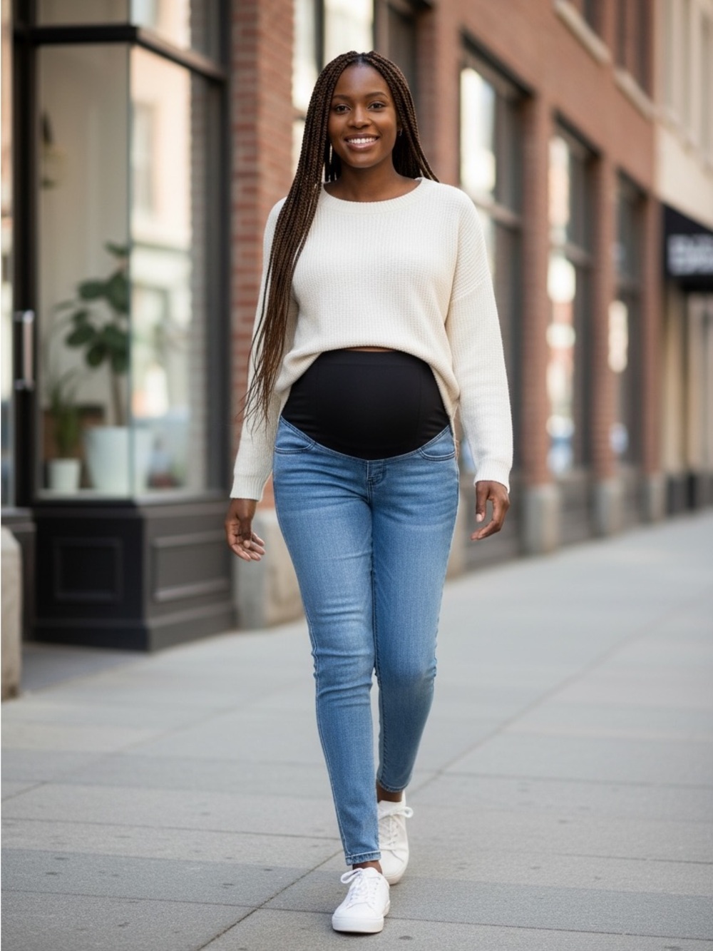 Isabel Maternity by Ingrid & Isabel Jegging Jeans Blue Stretch Denim Women's 2